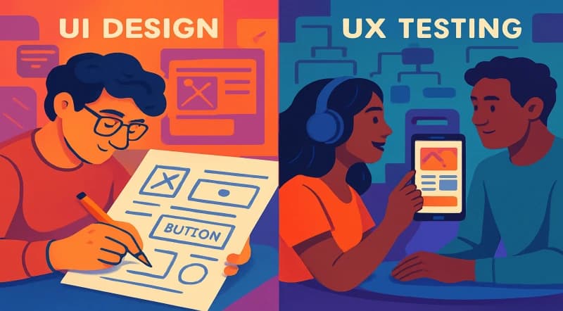 تفاوت طراحی UI و UX چیست؟ (راهنمای جامع برای علاقه‌مندان به ورود به دنیای طراحی دیجیتال)